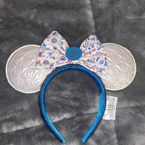 Loungefly Silver and Blue Minnie Ears Headband